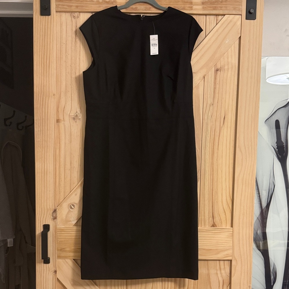 Ann Taylor Black Cap Sleeve Professional  Dress
